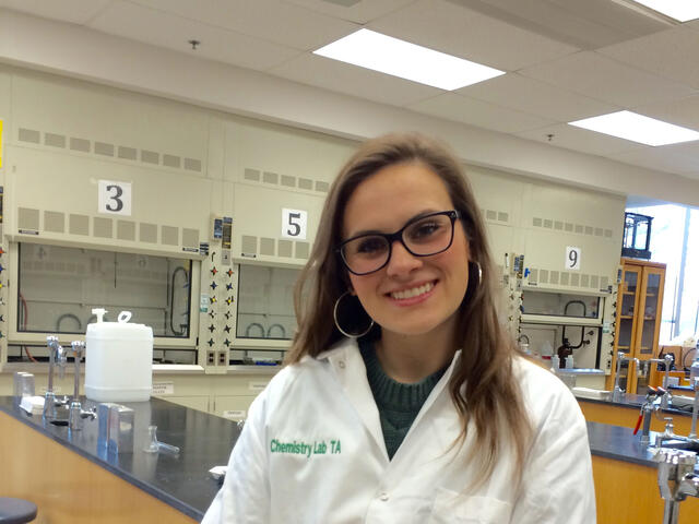 Caitlin McCadden in Lab.