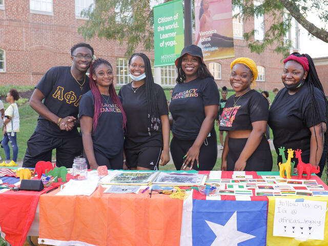Africa's Legacy student organization at the involvement fair September 2021