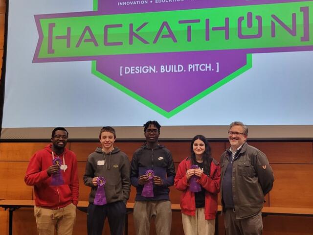 One of the winning teams at MAGIC Hackathon. 