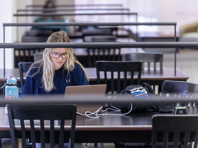 Student at laptop