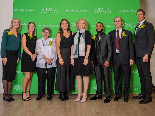 2025 Athletics Hall of Fame Inductees w/ Pres Jasken