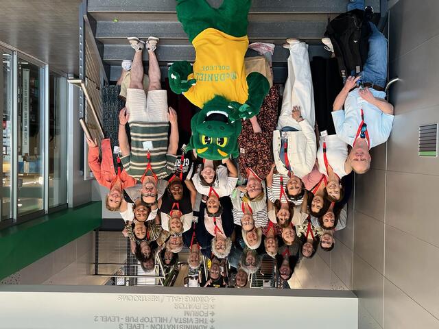 Counselors on the 2026 Crab Crawl with the Green Terror