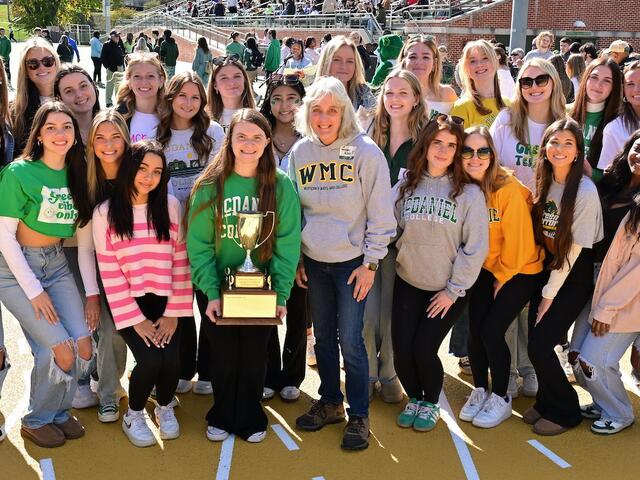 Alpha Sigma Tau receives the James Brant '76 Memorial Cup at Homecoming 2025. 