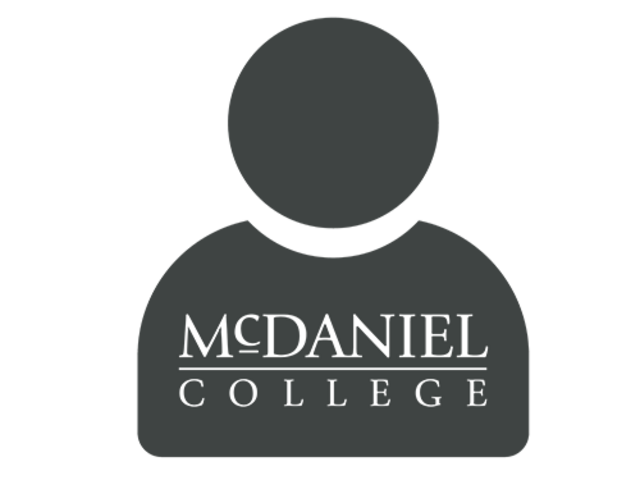 person icon with McDaniel College logo
