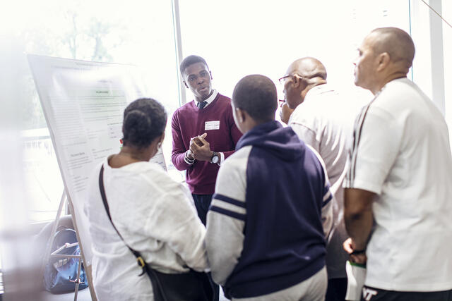 Research poster presentation.