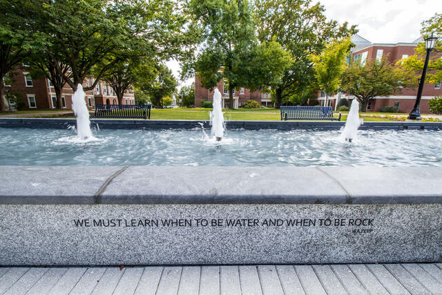 McTeer-Zepp Plaza fountain.