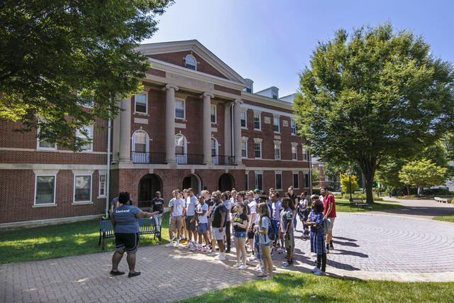 Students on campus for McDaniel Local.
