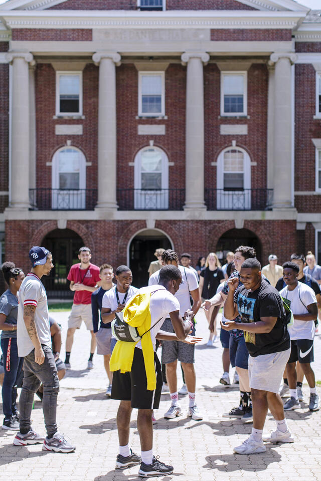 Students on campus for McDaniel Local.