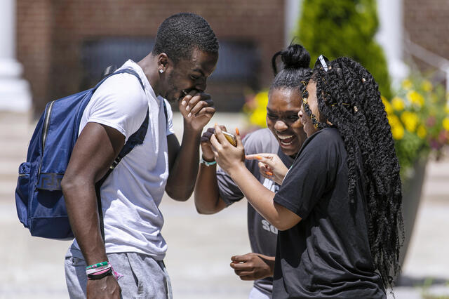 Students on campus for McDaniel Local.