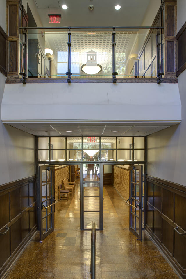 Hallway in Lewis Recitation Hall.