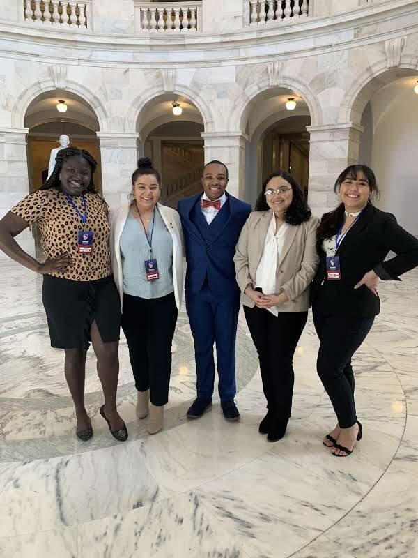 McDaniel students Yelli Coulibaly, Elva Joya, Takiel Gibson, Julianna Perdomo and Sarah Aleman represent the college at the conference, held February 25-27. 