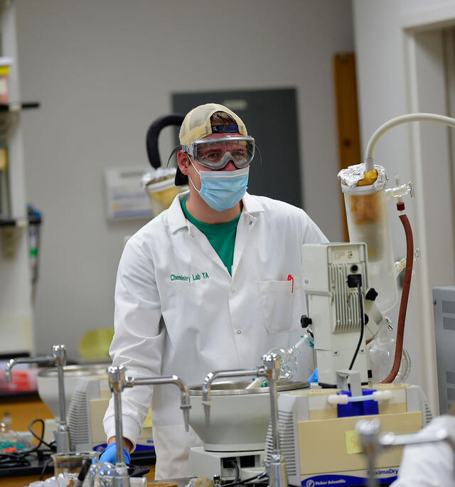 McDaniel senior Zach Kiick conducts COVID 19 drug discovery research