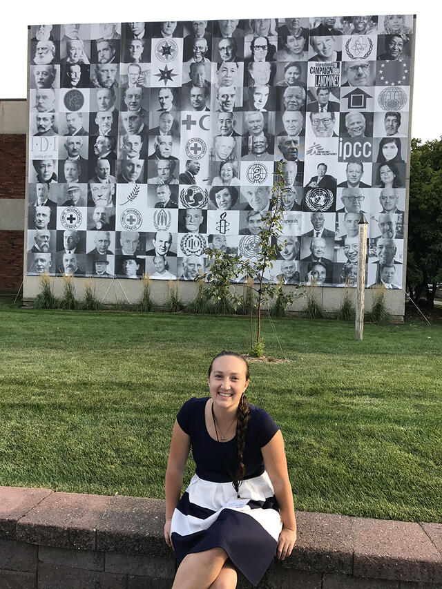 Leanna Jasek-Rysdahl '16 at Nobel Prize forum