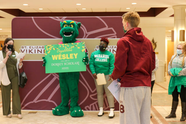 Wesley Gant was surprised with a Dorsey Scholarship on Tuesday, March 16.