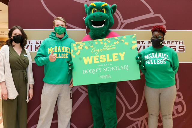 Wesley Gant was surprised with a Dorsey Scholarship on Tuesday, March 16.