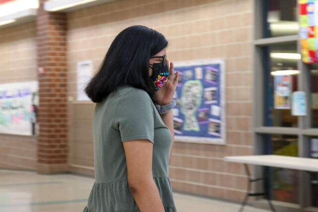 Diana Flores was surprised on Wednesday, March 24 at Winters Mill High School with a Dorsey Scholarship to McDaniel College.