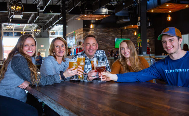 Photo of Mike McKelvin and his family at 1623 Brewing.