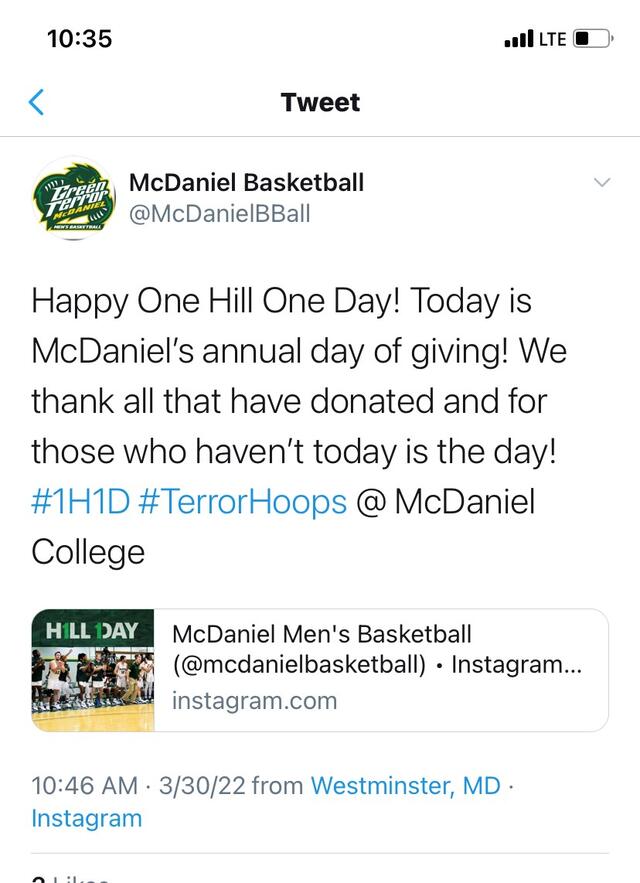 Basketball 1H1D social media post