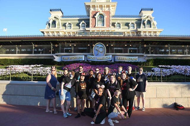 Group photo of a class at Walt Disney World. 