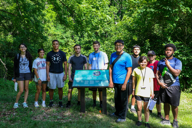 Group photo of students at the MEC.