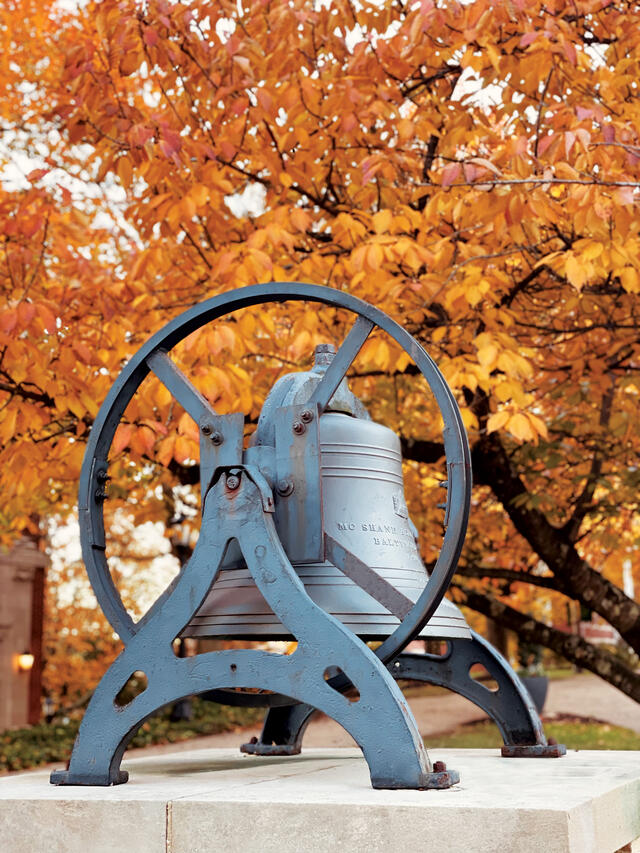 Bell in fall