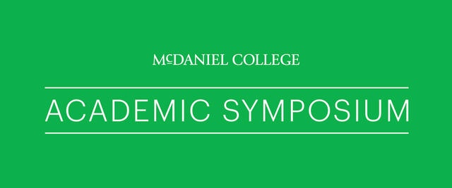 Green logo that reads McDaniel College Academic Symposium.