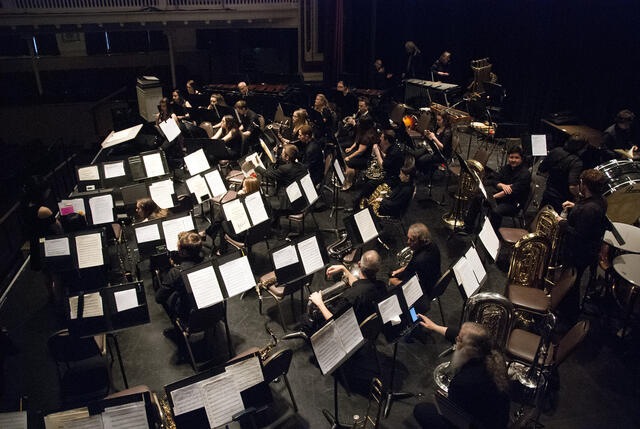 McDaniel's College Band performing. 
