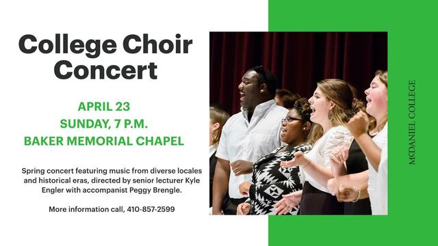College Choir Concert Digital Sign.