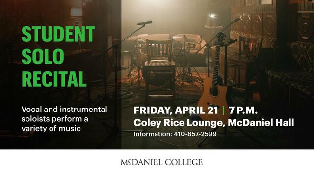 Student Solo Recital Digital Sign