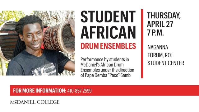 Student African Drum Ensemble Digital Sign