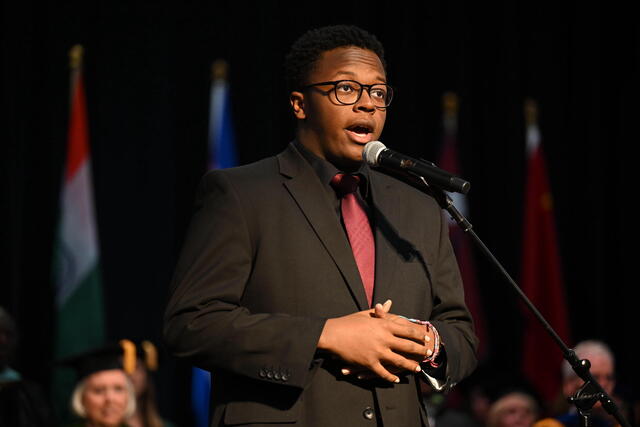 National Anthem performed by Jordan Greene '24