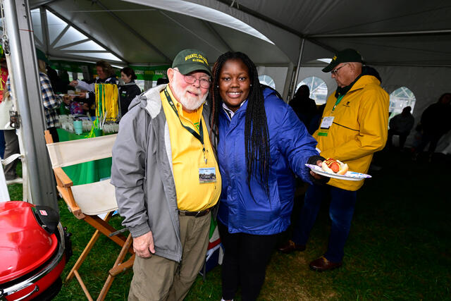 Don Hobart and India at Homecoming Tent 2022