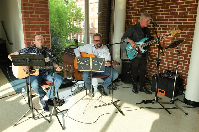Steve Ports '83 and band playing at the Reunion Happy Hour Alumni Weekend 2023