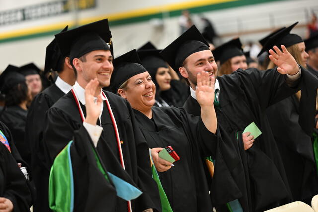 Group of students in graduation regalia