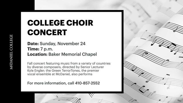 College Choir Digital Sign Fa24