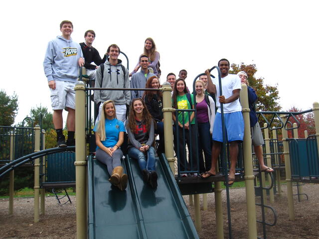 Group of students at the playground 
