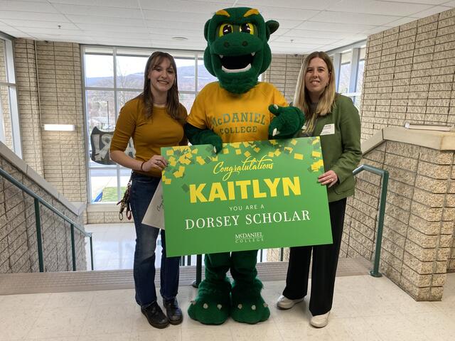 Dorsey Scholar Surprise Kaitlyn Bartlett and Kelsey Kirkman and Green Terror