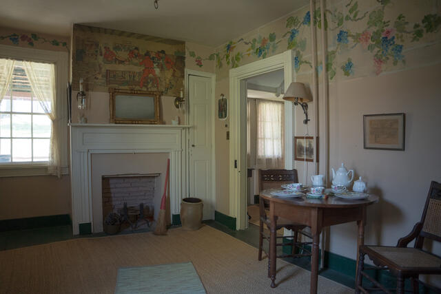 A sitting room preserved at Union Mills.