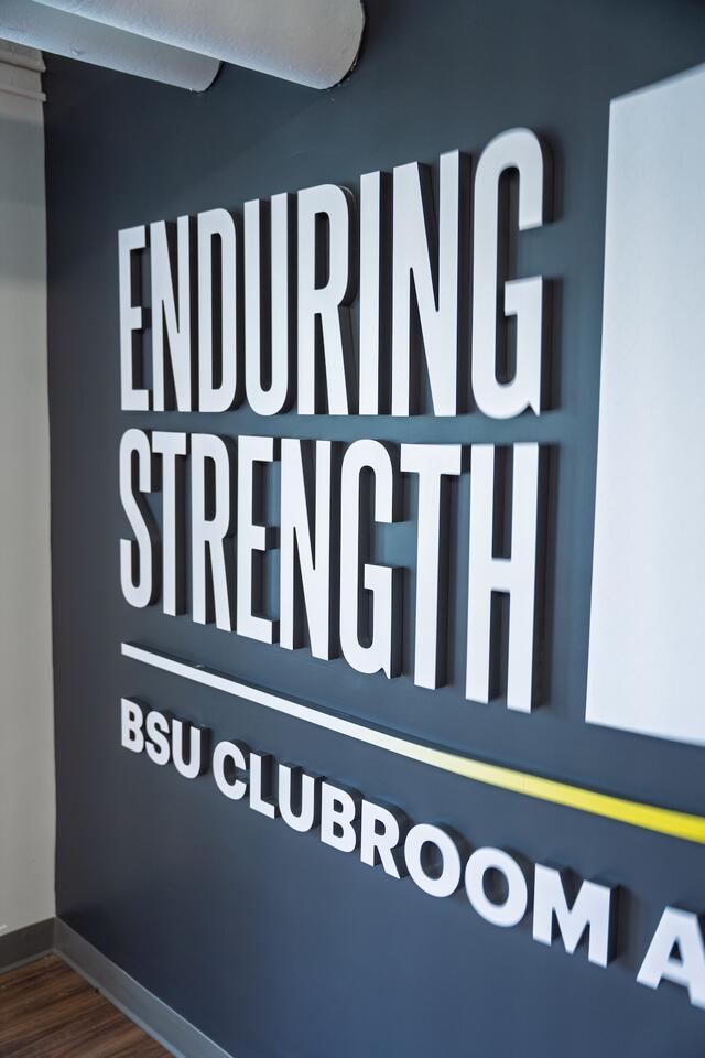 large sign that says "Enduring Strength"