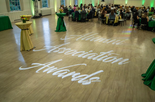 Big Baker, host of the Alumni Association Awards celebration