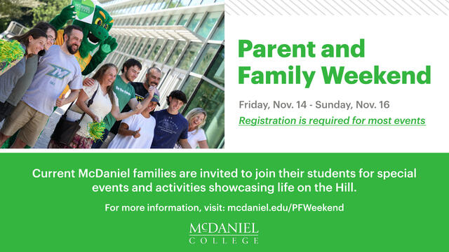 Parent Weekend sign 2025