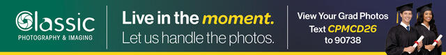 Classic Photography Live in the Moment. Let us handle the photos. View your grad photos. Text CPMCD26 to 90738