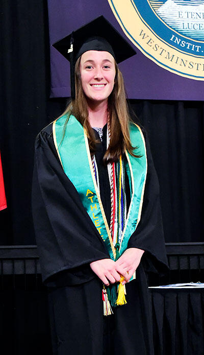 Kristen A. Upton, a Chemistry-Kinesiology and Chemistry major with a minor in Biology, was awarded the Mary Ward Lewis Prize.