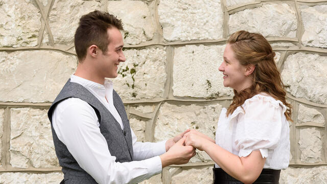 Allisa Baker of Fairfield, Pa., and Trevor Haupt of Abingdon, Md., star in the Theatre Arts dept. production of “Spring Awakening” in WMC Alumni Hall.