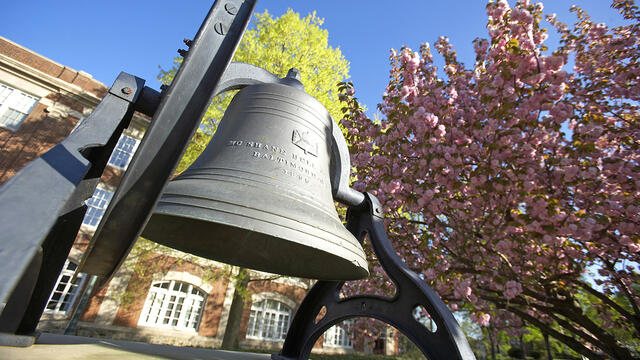 Memorial Bell in Spring.