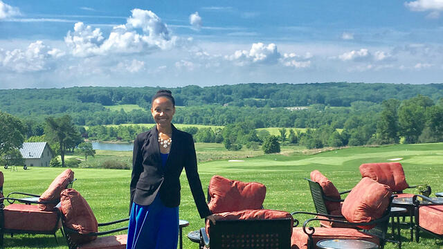 Nicole Hill '17 at Caves Valley Golf Club in Owings Mills, Md.