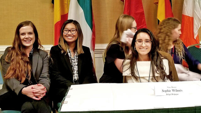 McDaniel Students pose at the 2019 Model European Union Conference