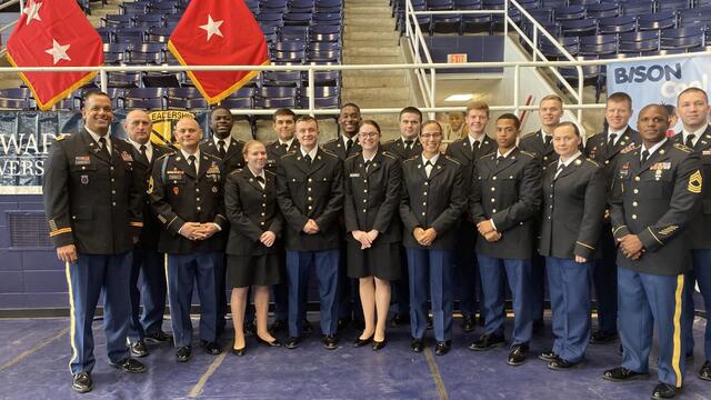 ROTC cadets and instructors dress uniform