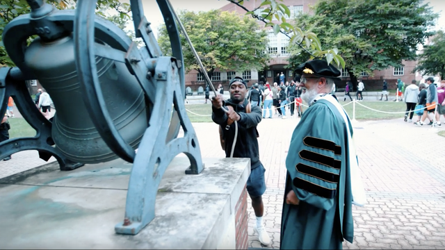 McDaniel Student Rings the Old Main Bell