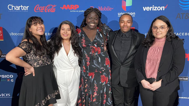 McDaniel students Sarah Aleman, Elva Joya, Yelli Coulibaly, Takiel Gibson, Julianna Perdomo attend the 2020 League of United Latin American Citizens Emerge Latino Conference in Washington, D.C.